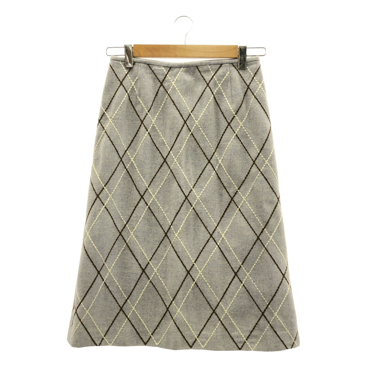 GIVENCHY / 지방시 | 울 앙골라 자수 스커트 | 38 | 보라색 | 여성