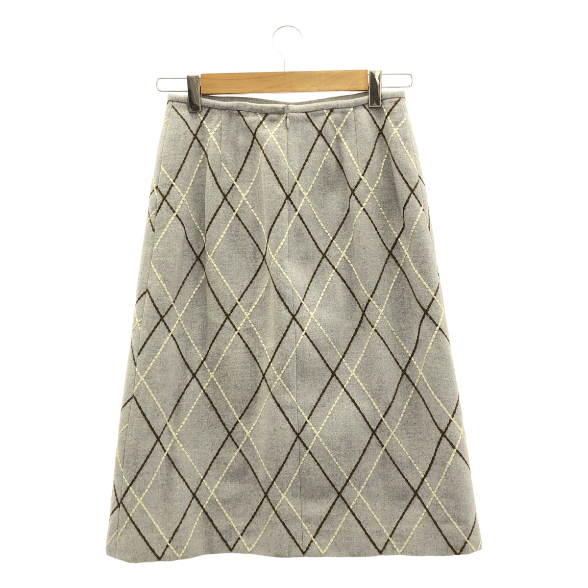 GIVENCHY / 지방시 | 울 앙골라 자수 스커트 | 38 | 보라색 | 여성