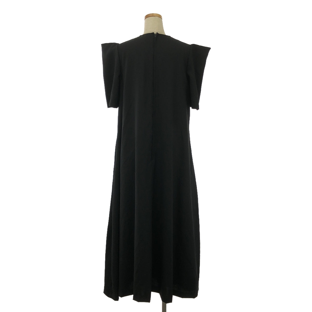 【美品】  noir kei ninomiya / ノワールケイニノミヤ | 2023SS | ウール スクエア ロングワンピース | M | ブラック | レディース