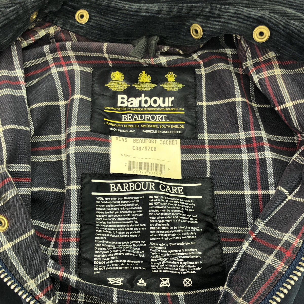 Barbour / バブアー | 80-00s A155 BEAUFORT JACKET ビューフォート オイルド ジャケット | C38/97CM | ネイビー | メンズ