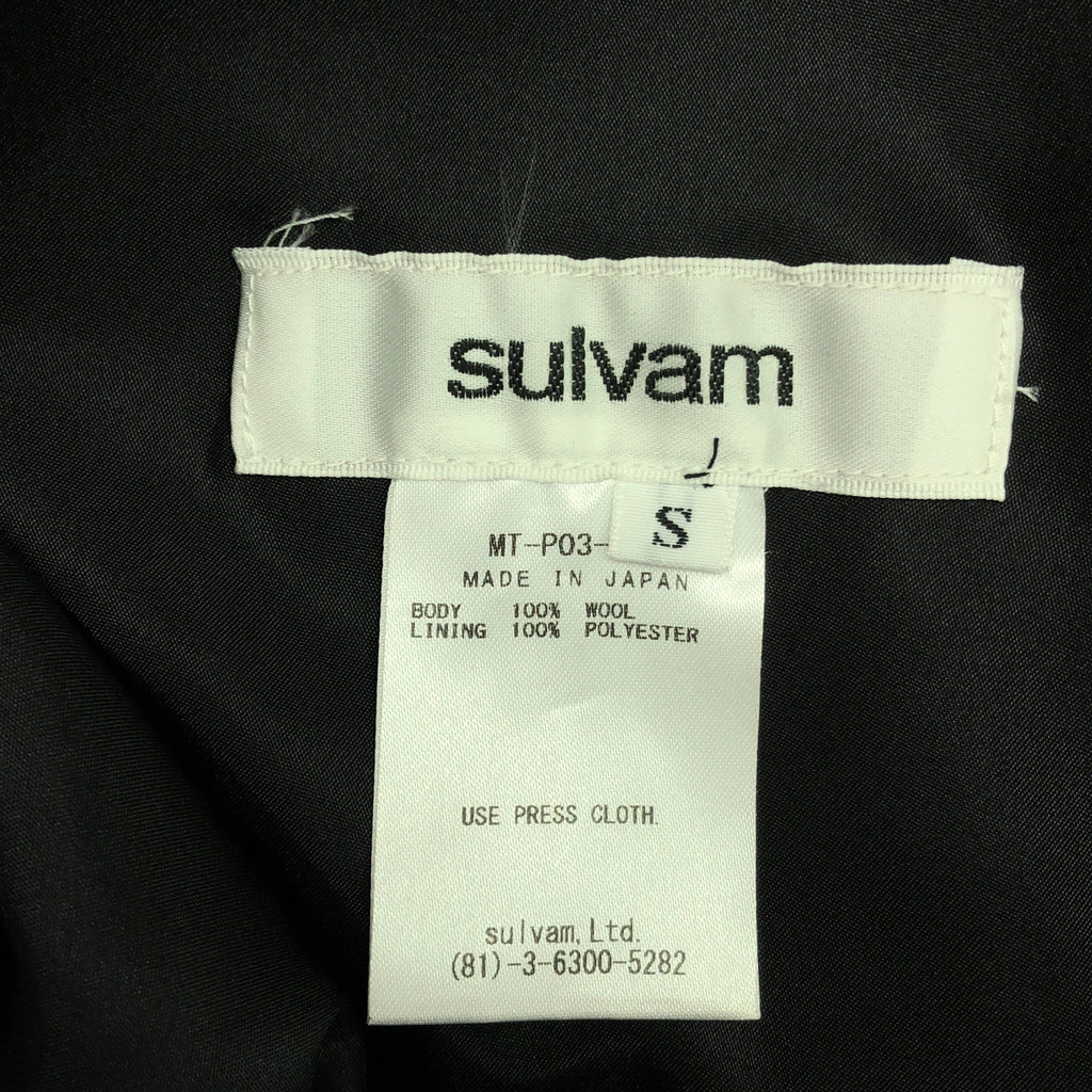 [品相良好] sulvam / Sulvam | 2024SS |拇指中心按壓褲 | S |黑色 |男士