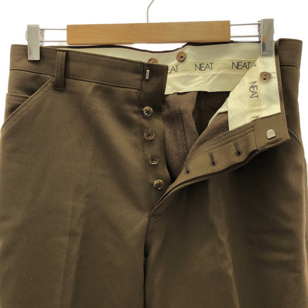 NEAT | Wool blend wide pants | S | Brown | Men's