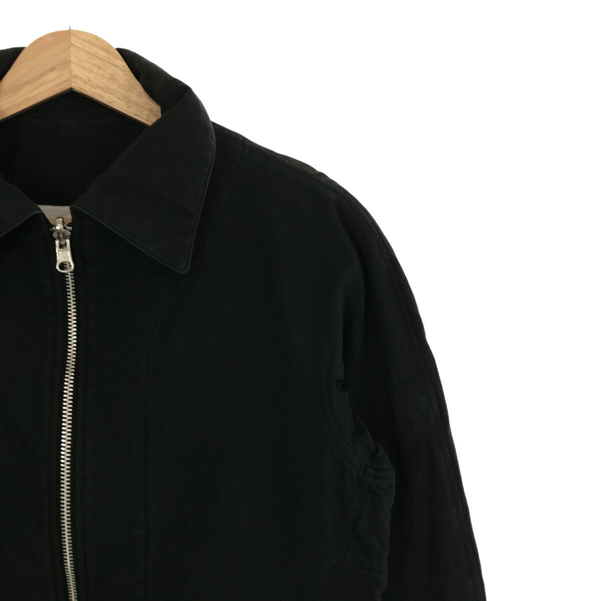 ANSNAM / Ansnam | Cotton zip-up jacket blouson / fully lined | 1 | Charcoal | Men's