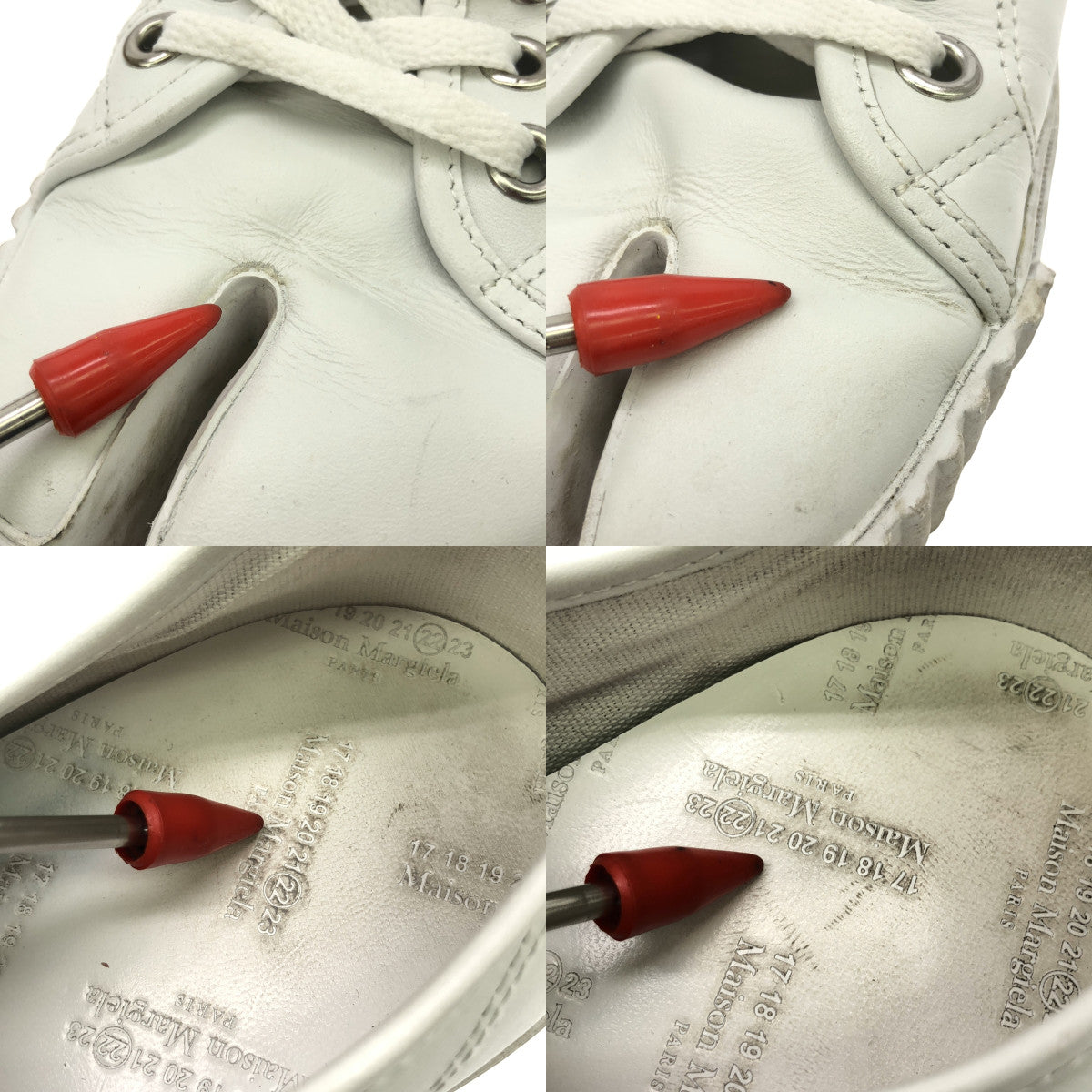 Maison Margiela / 메종 마르젤라 | 가죽 터비 스니커즈 | 38 1/2 | 화이트 | 여성