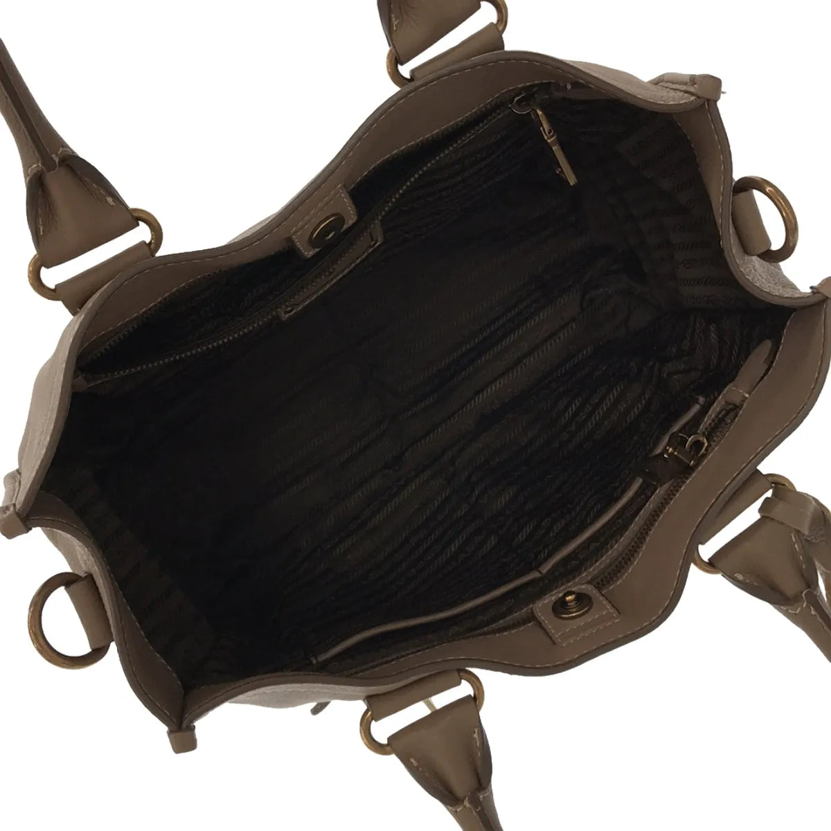 PRADA / プラダ | レザー 2wayショルダートートバッグ | ベージュ | レディース