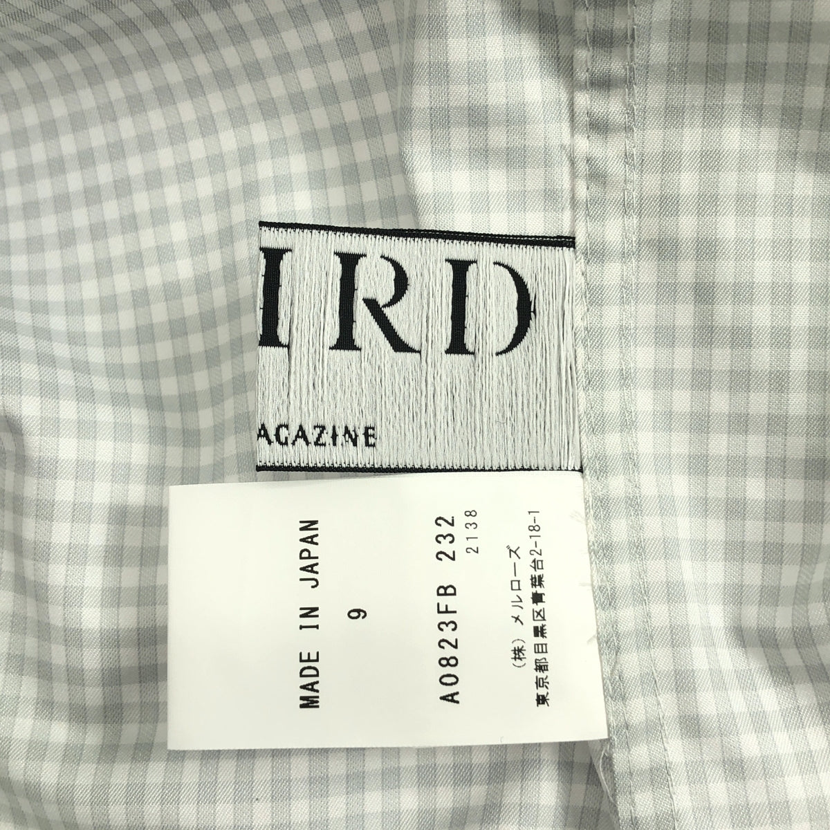 第三雜誌 | 格紋領帶襯衫 | 9碼 | 女款