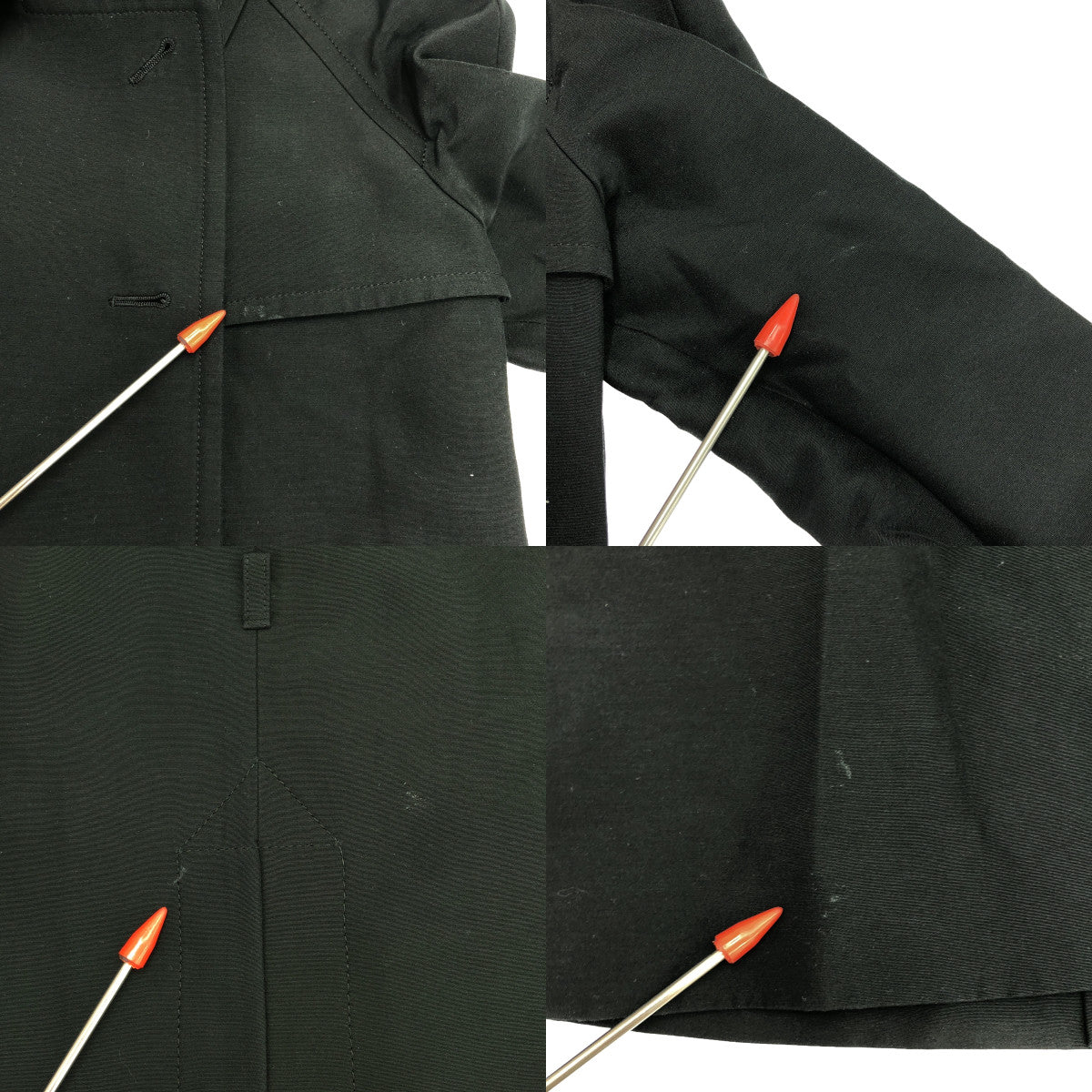 The SECRETCLOSET / 더 비밀 옷장 | 7 분 소매 실크 코튼 트렌치 코트 | 1 | 블랙 | 여성