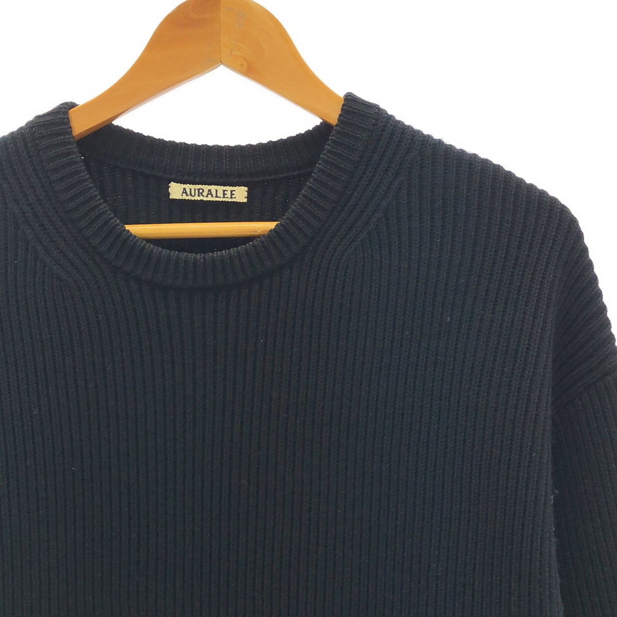 AURALEE / オーラリー | SUPER FINE WOOL RIB KNIT ウールニット | 4 | ネイビー | レディース