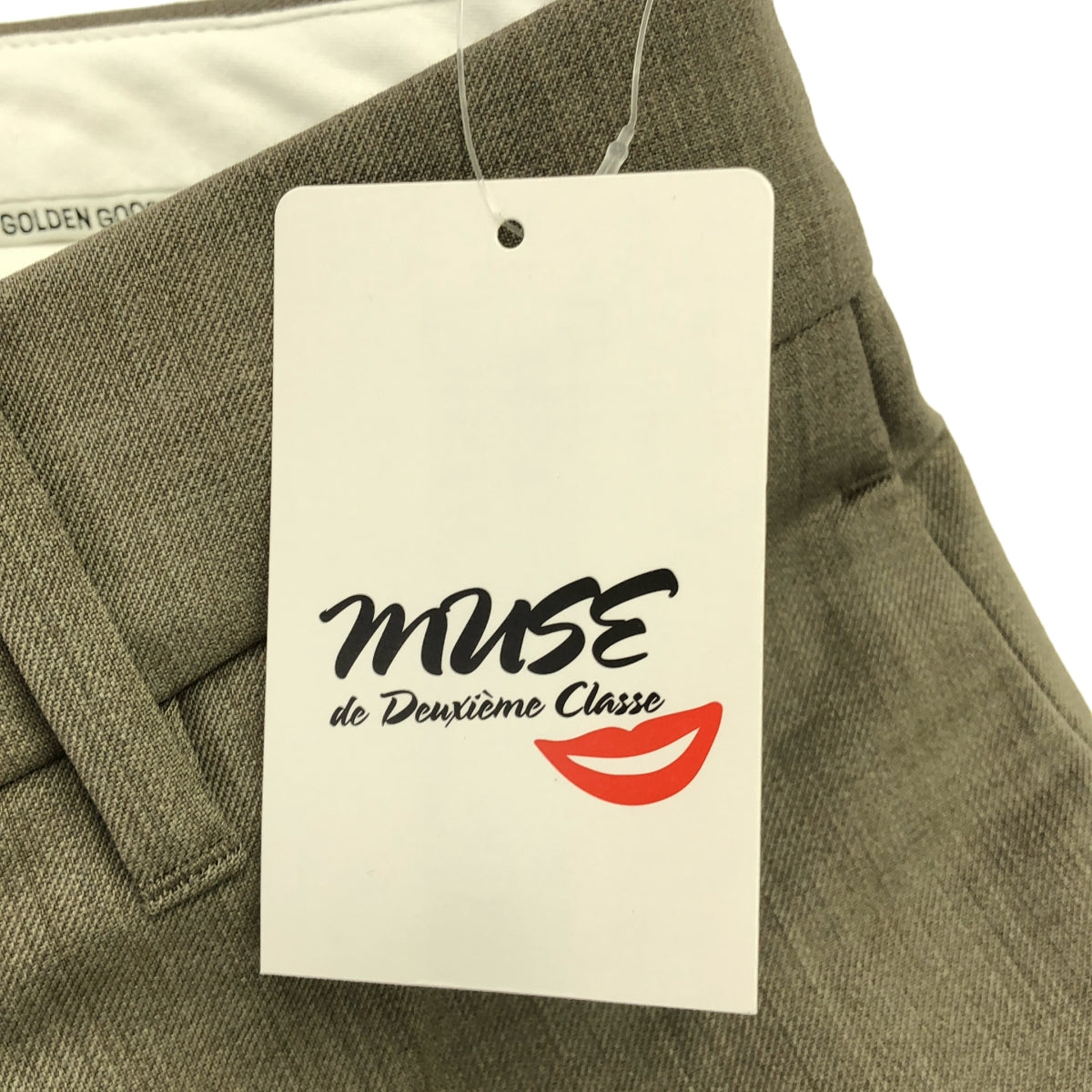 【美品】  MUSE de Deuxieme Classe / ミューズドゥーズィーエムクラス | 2024AW | 【 GOLDEN GOOSE / ゴールデングース 】LIGHT WOOL RELAXED / スラックス パンツ | 38 | ベージュ | レディース