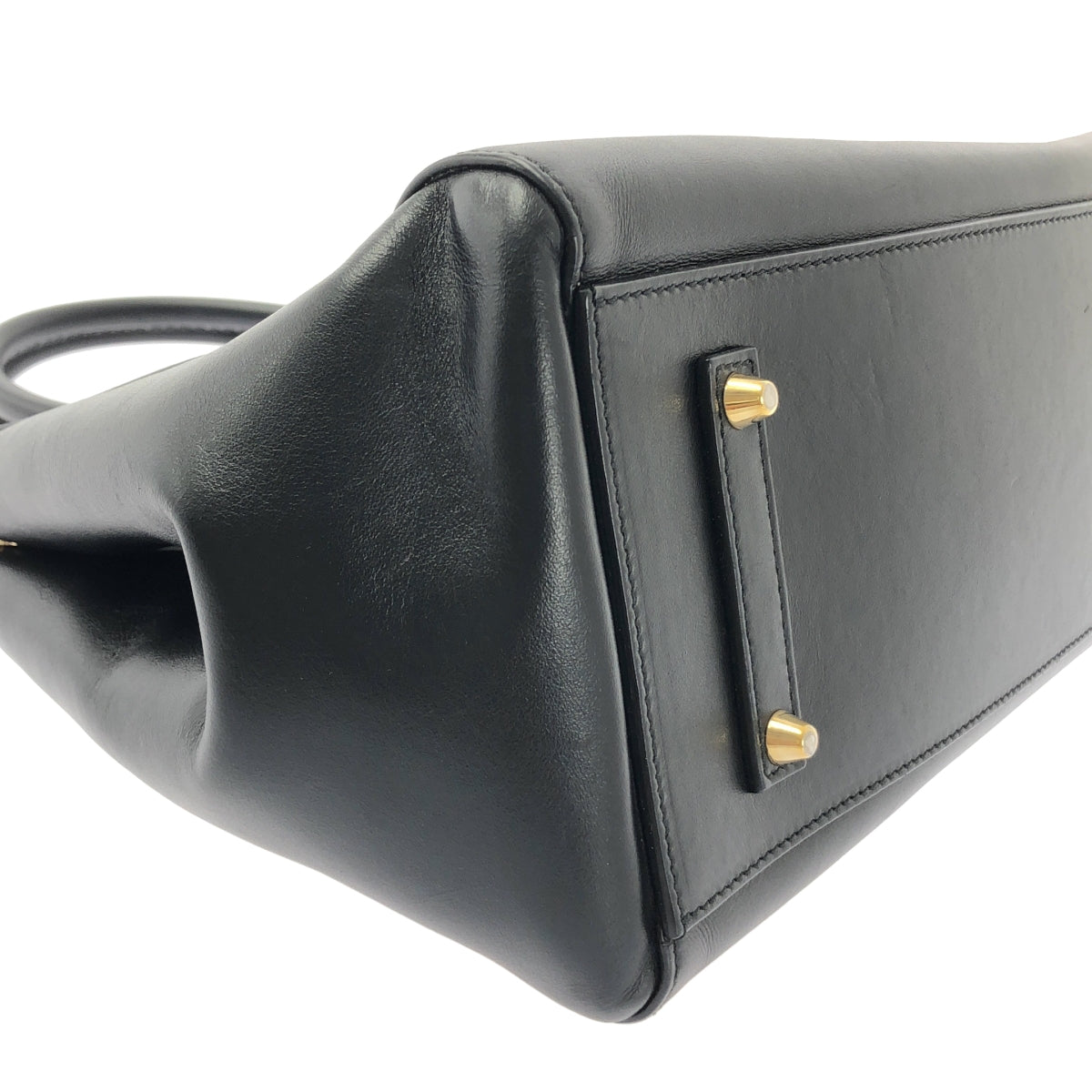 【成色極佳】ANYA HINDMARCH | 皮革鏤空笑臉手提包 | 黑色 | 女士