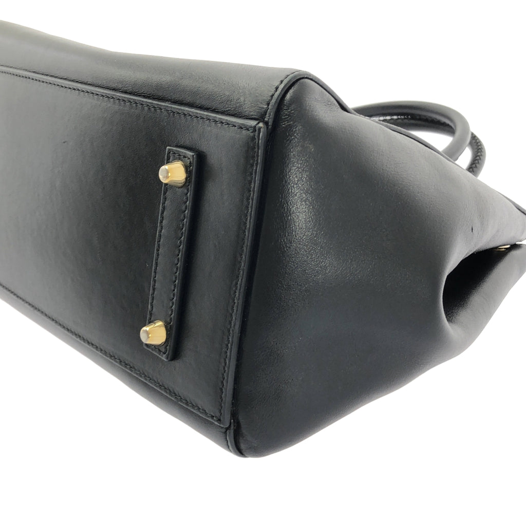 【成色極佳】ANYA HINDMARCH | 皮革鏤空笑臉手提包 | 黑色 | 女士