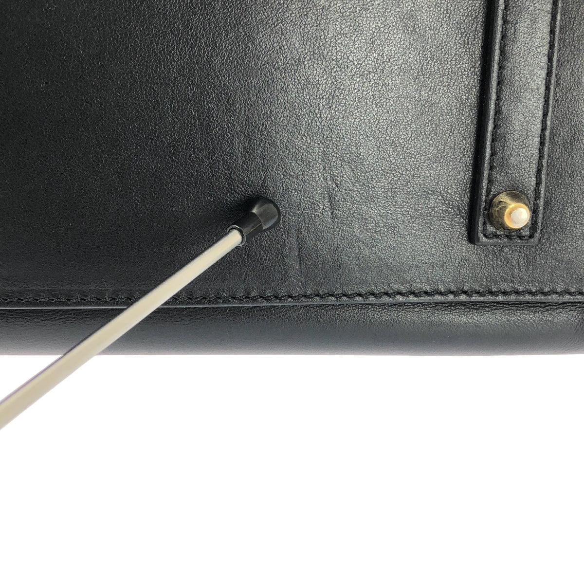 【成色極佳】ANYA HINDMARCH | 皮革鏤空笑臉手提包 | 黑色 | 女士