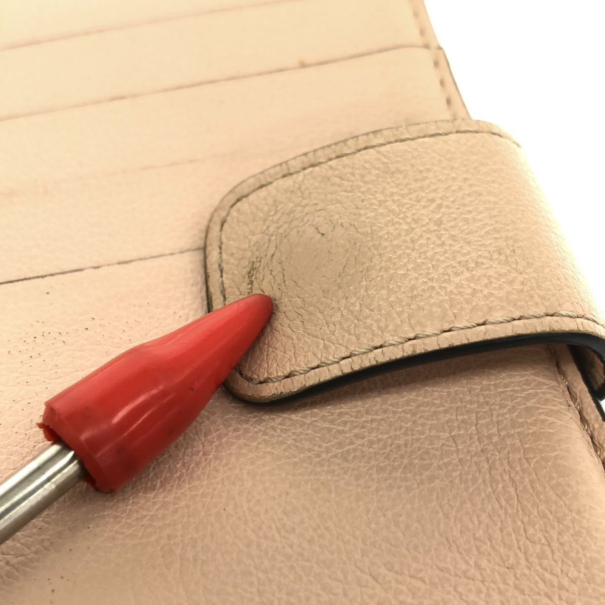 DELVAUX / デルヴォー | LOUISE ルイーズ レザー 2つ折り ウォレット 財布 | ピンク系 | レディース