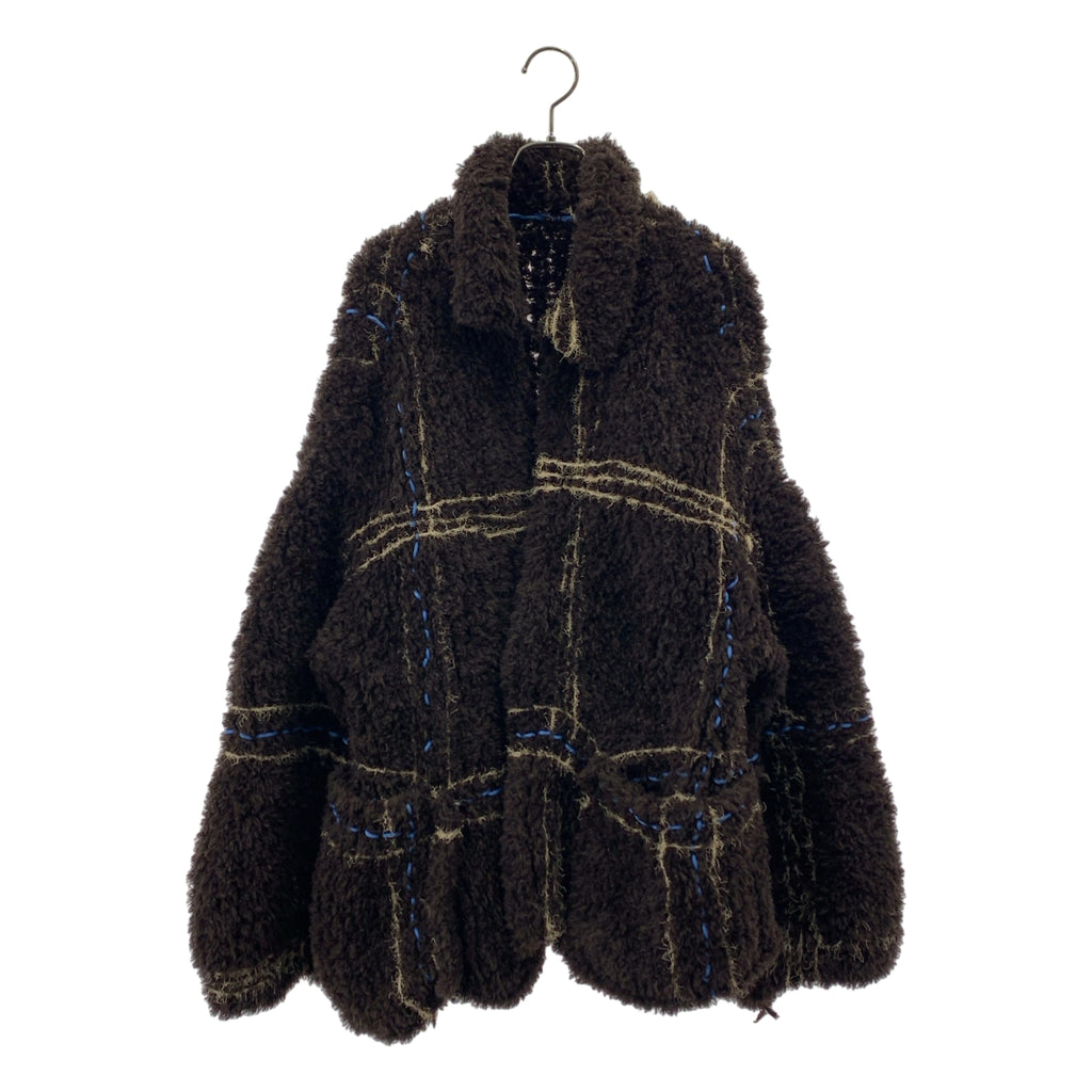 Kota Gushiken / 코우 타츠 시켄 | Blanket Jacket for WARE-mo-KOU Exclusive 체크 니트 재킷 |