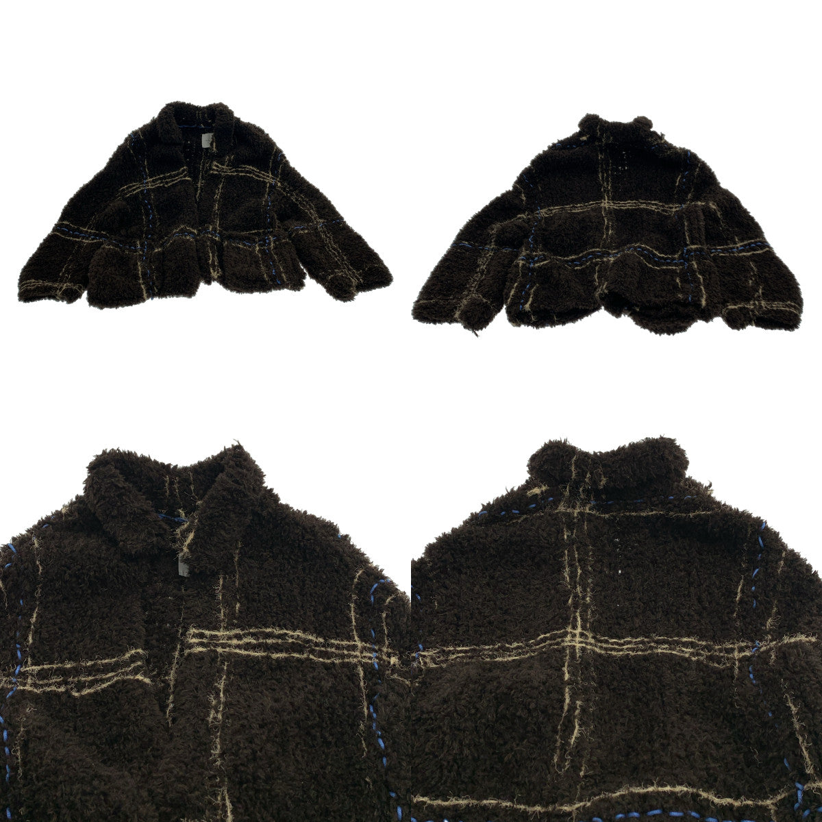 Kota Gushiken / 코우 타츠 시켄 | Blanket Jacket for WARE-mo-KOU Exclusive 체크 니트 재킷 |