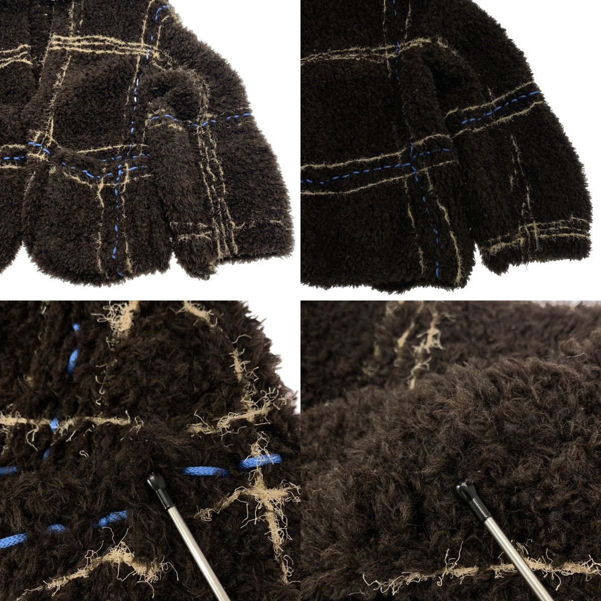 Kota Gushiken / 코우 타츠 시켄 | Blanket Jacket for WARE-mo-KOU Exclusive 체크 니트 재킷 |