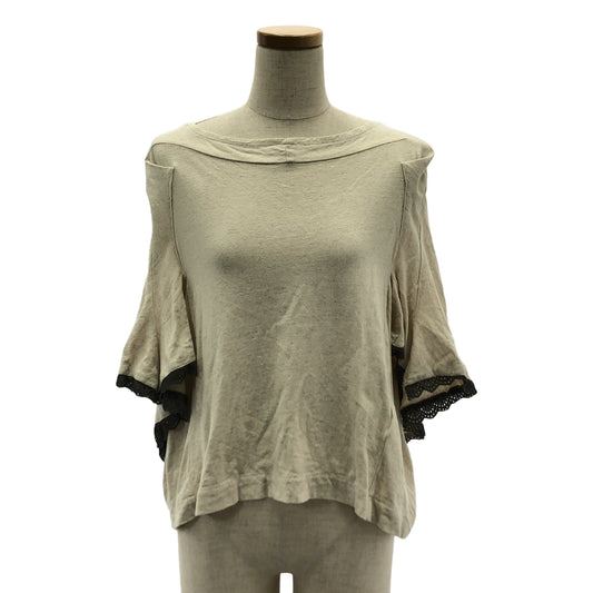 tricot COMME des GARCONS / トリココムデギャルソン | 2015SS | コットン リネン レース フリル スリーブ カットソー | S | レディース