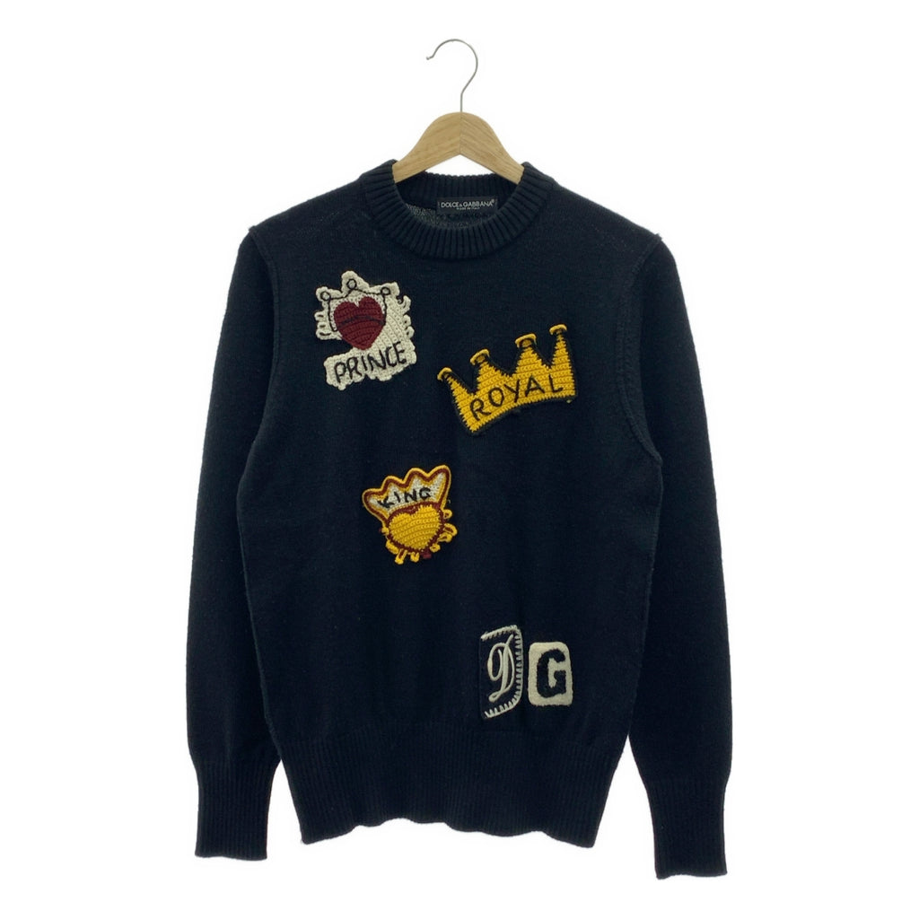DOLCE＆GABBANA / ドルチェ＆ガッバーナドルガバ | パッチ プルオーバー ニット | M | メンズ