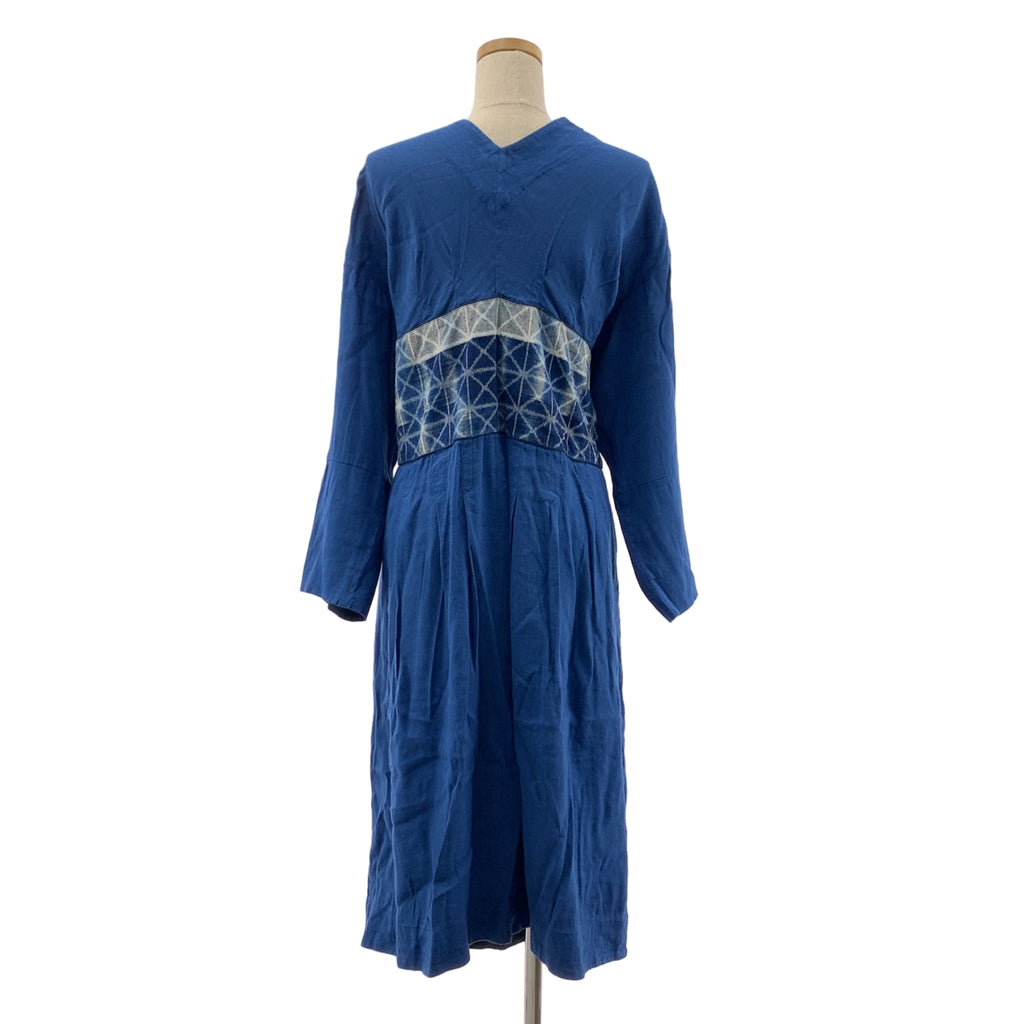 BEAMS / 빔스 | Planets / CATHRI Gown Dress 린넨 랩 롱 원피스 | S |