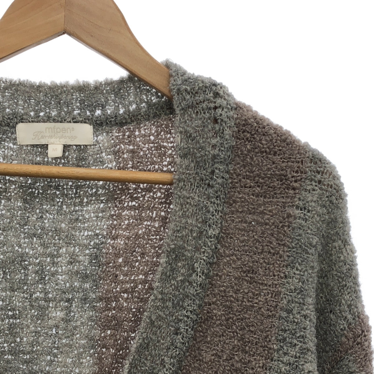 mfpen / mfpen | 2022AW | sports cardigan biscuit stripe / organic wool knit sports cardigan | M | men's