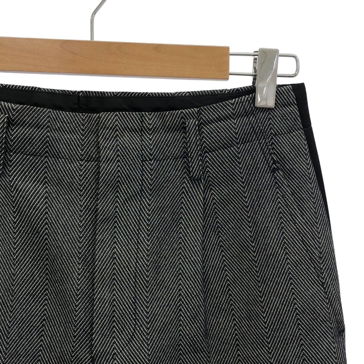 JUNYA WATANABE COMME des GARCONS / ジュンヤワタナベ | 2007SS | コットン ヘリンボーン サイドライン パンツ | SS | ブラック/ホワイト | レディース