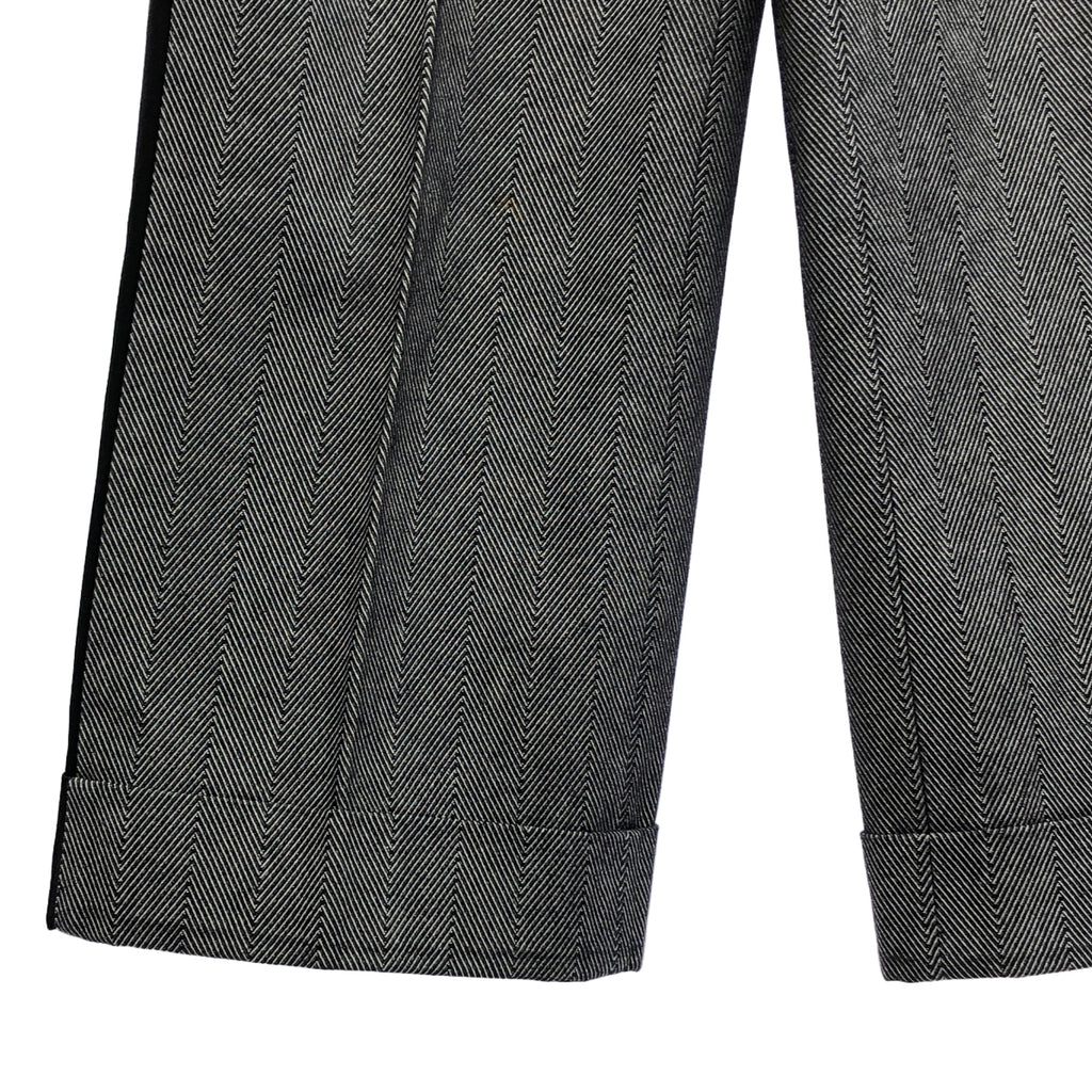 JUNYA WATANABE COMME des GARCONS / ジュンヤワタナベ | 2007SS | コットン ヘリンボーン サイドライン パンツ | SS | ブラック/ホワイト | レディース
