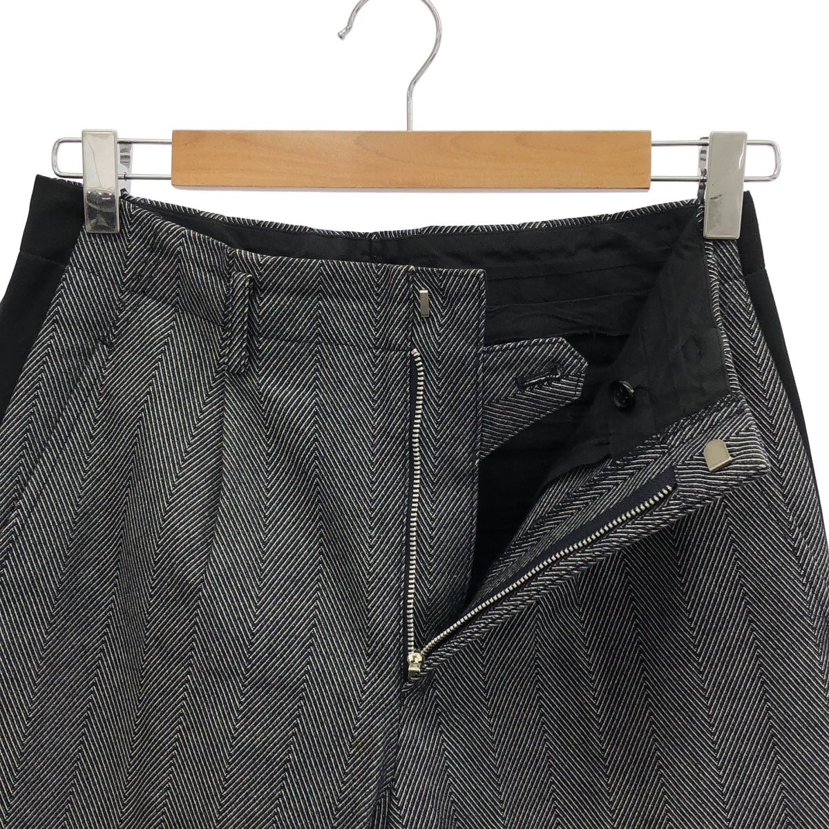 JUNYA WATANABE COMME des GARCONS / 준야와타나베 | 2007SS | 코튼 헤링본 사이드 라인 팬츠 | SS | 블랙 / 화이트 | 여성