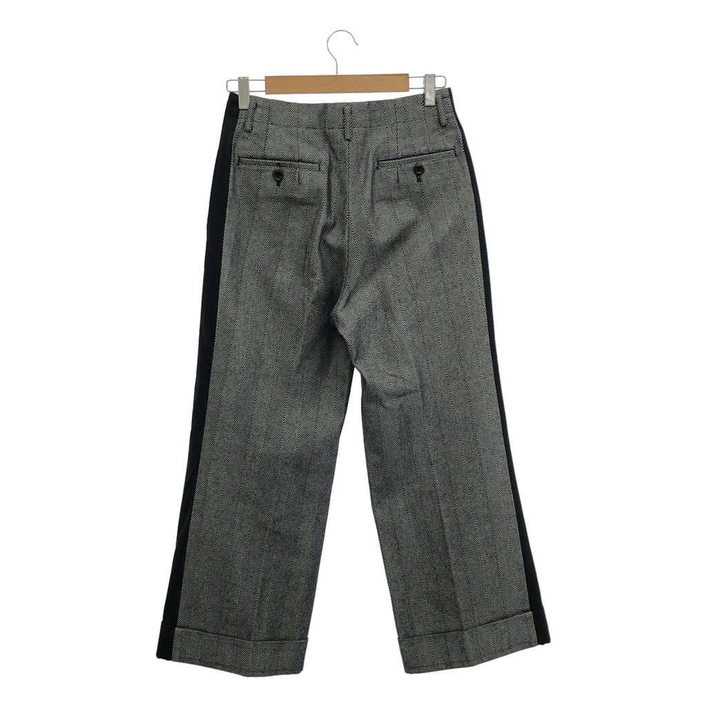 JUNYA WATANABE COMME des GARCONS / ジュンヤワタナベ | 2007SS | コットン ヘリンボーン サイドライン パンツ | SS | ブラック/ホワイト | レディース
