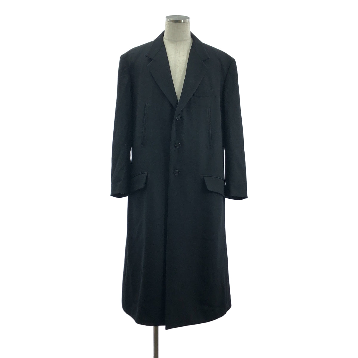 [狀況極佳] YOHJI YAMAMOTO POUR HOMME | 2023 秋冬 | K-5 口袋長夾克 / 全襯裡 | 尺寸 1 | 黑色 | 男款