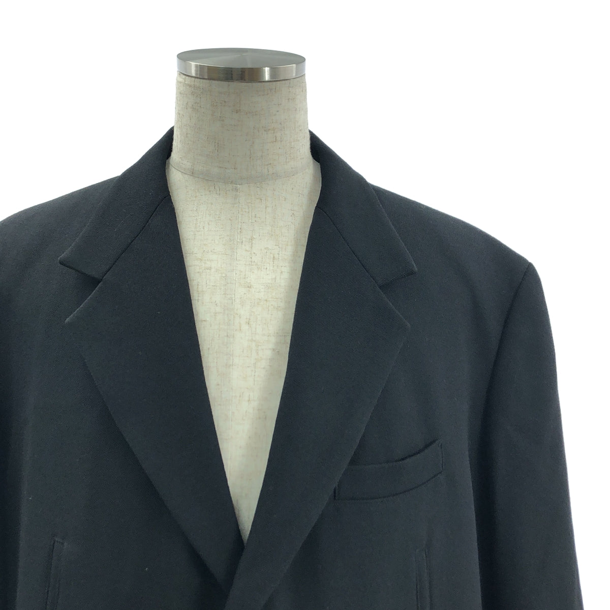 [狀況極佳] YOHJI YAMAMOTO POUR HOMME | 2023 秋冬 | K-5 口袋長夾克 / 全襯裡 | 尺寸 1 | 黑色 | 男款