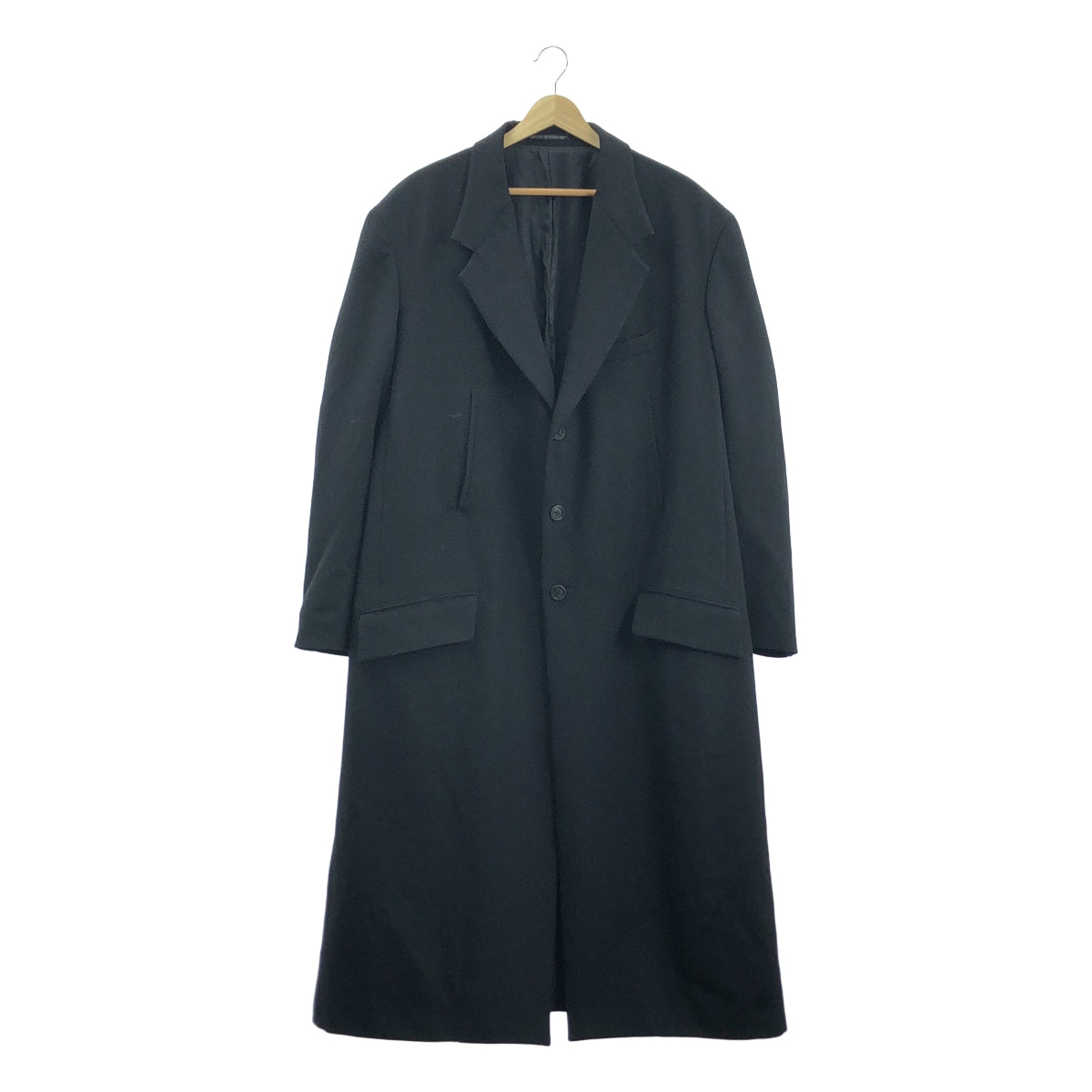 【美品】  YOHJI YAMAMOTO POUR HOMME / ヨウジヤマモトプールオム | 2023AW | K-5ポケットロングJKT コート / 総裏地 | 1 | ブラック | メンズ