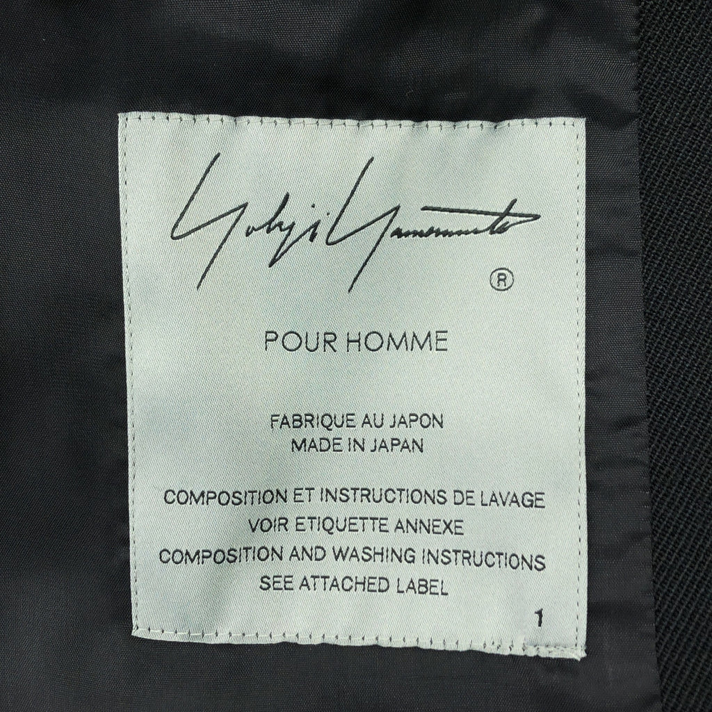【美品】  YOHJI YAMAMOTO POUR HOMME / ヨウジヤマモトプールオム | 2023AW | K-5ポケットロングJKT コート / 総裏地 | 1 | ブラック | メンズ
