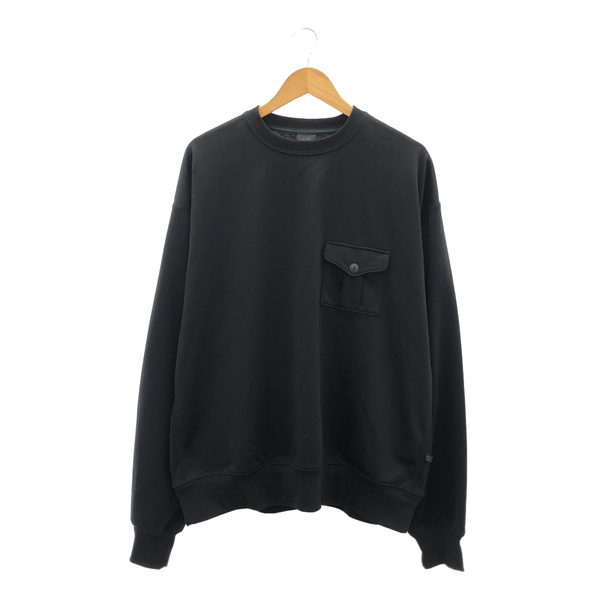 [狀況極佳] DAIWA PIER39 | TECH SWEAT MIL POCKET CREW | 超大碼運動衫 | XL | 黑色 | 男款