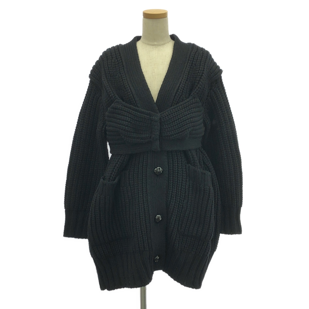 sacai / サカイ | エルボーパッチ ロングカーディガン | 1 | レディース