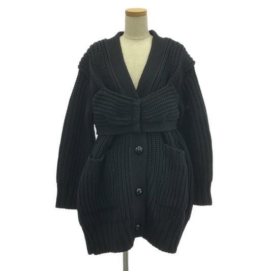 sacai / サカイ | エルボーパッチ ロングカーディガン | 1 | レディース