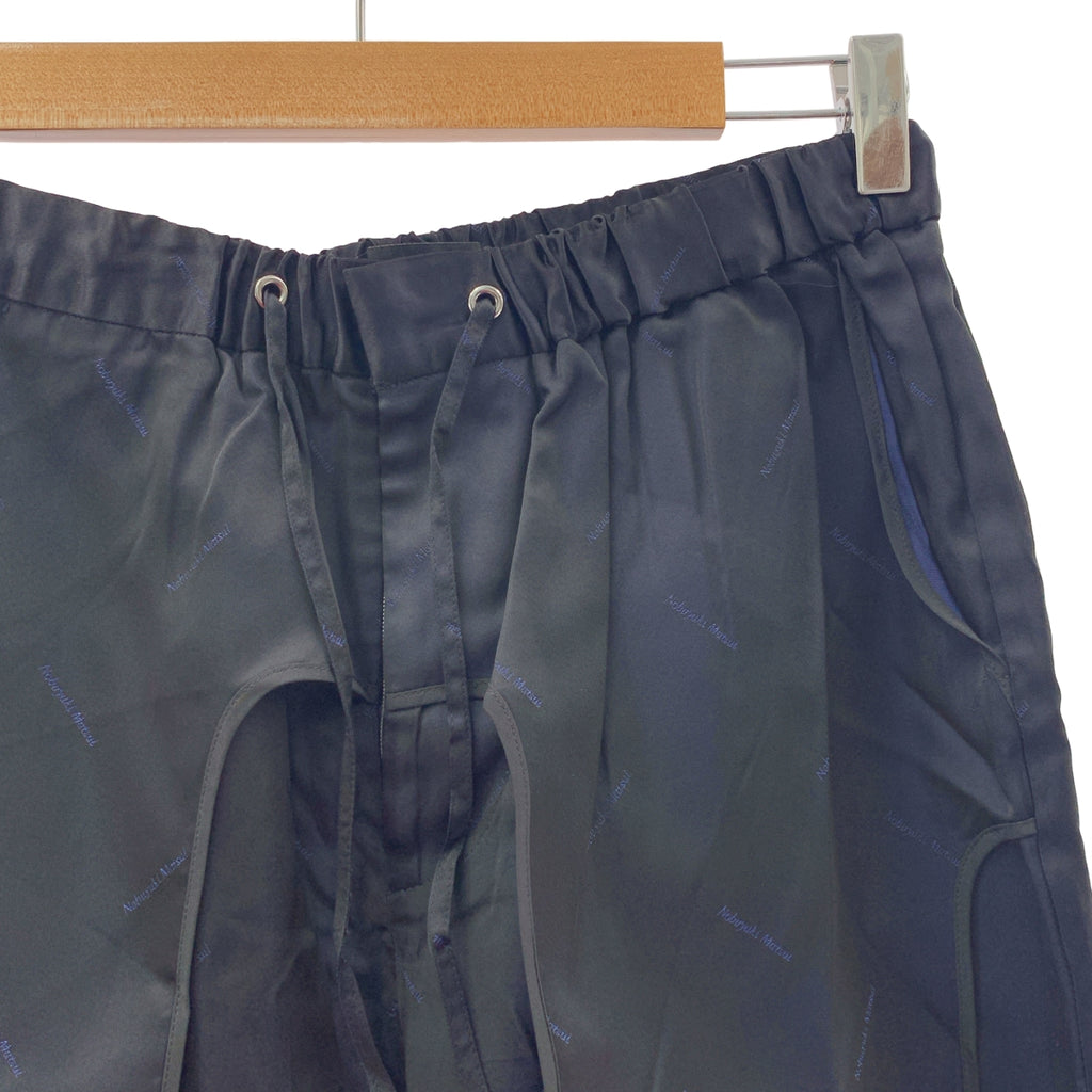 【美品】  Nobuyuki Matsui / ノブユキマツイ | レーヨン ライニング イージーパンツ | 3 | ネイビー | メンズ