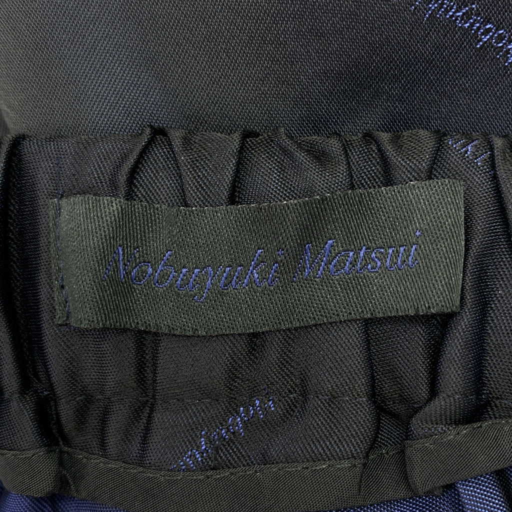 【美品】  Nobuyuki Matsui / ノブユキマツイ | レーヨン ライニング イージーパンツ | 3 | ネイビー | メンズ