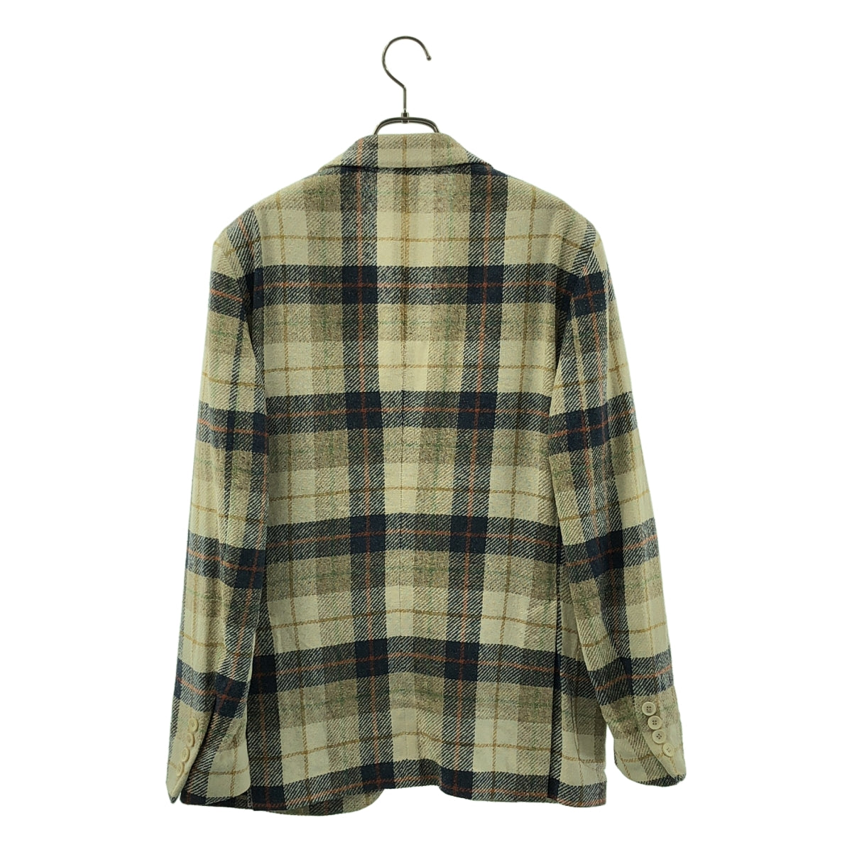 LARDINI / ラルディーニ | シルク チェック テーラード ジャケット / ブートニエール付き | 48 | メンズ