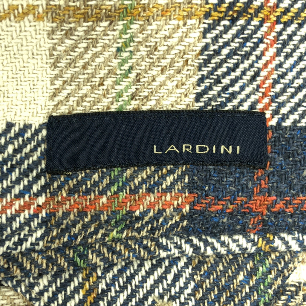 LARDINI / ラルディーニ | シルク チェック テーラード ジャケット / ブートニエール付き | 48 | メンズ