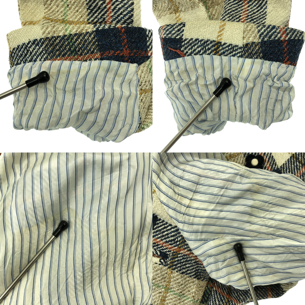 LARDINI / ラルディーニ | シルク チェック テーラード ジャケット / ブートニエール付き | 48 | メンズ