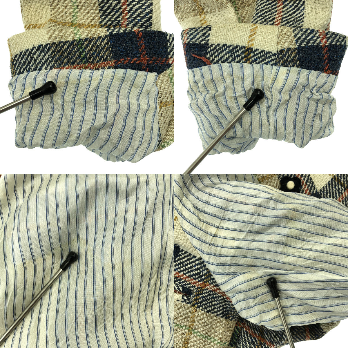 LARDINI / ラルディーニ | シルク チェック テーラード ジャケット / ブートニエール付き | 48 | メンズ