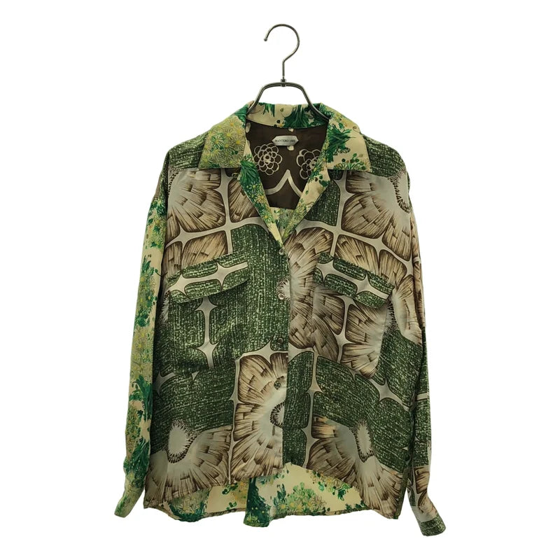 MANTERO / マンテロ | シルク 総柄 プリント シャツ | S | レディース