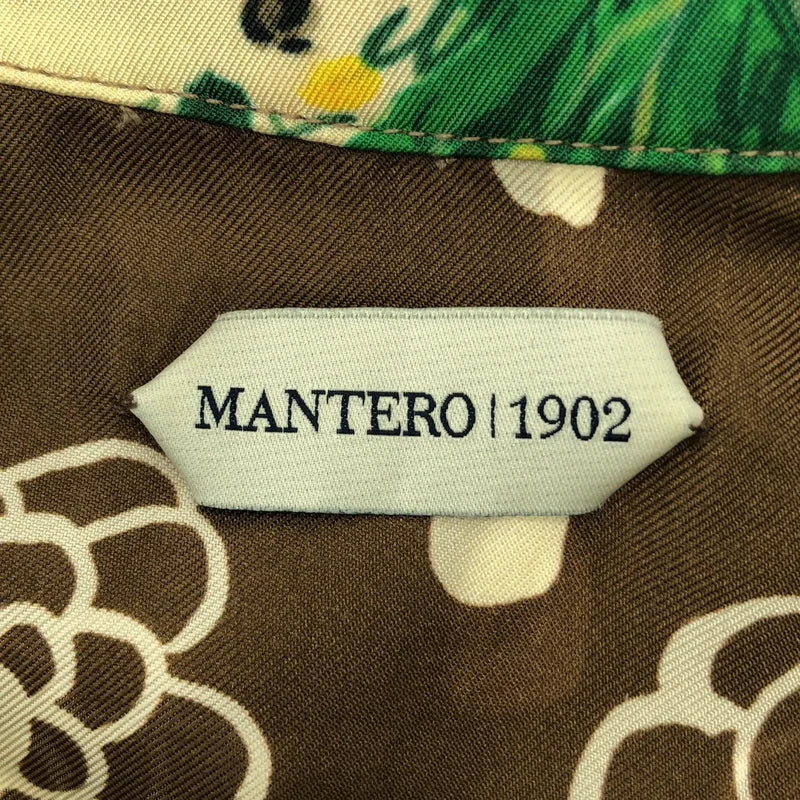 MANTERO / マンテロ | シルク 総柄 プリント シャツ | S | レディース