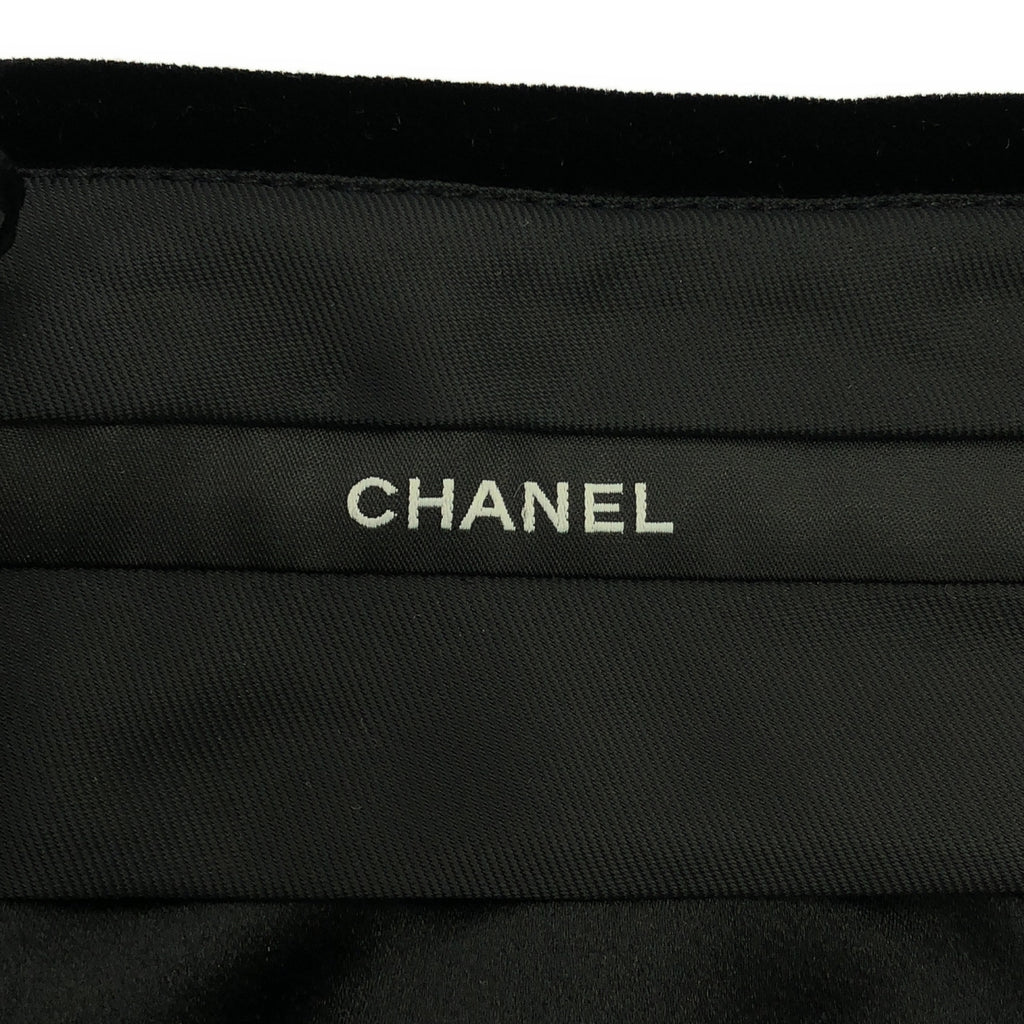 CHANEL / シャネル | ベルベット ココマーク ジョッパーズ パンツ | 38 | ブラック | レディース