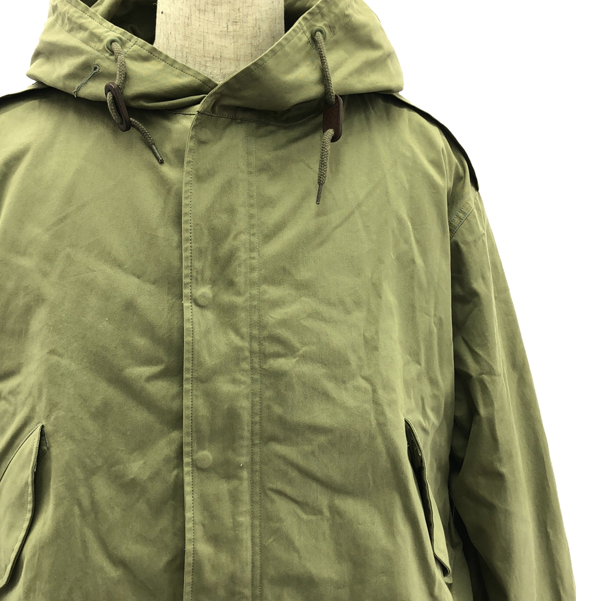 [新] 英國皇家空軍西蒙斯 | 2020秋冬 | ×FRED PERRY 可拆式內襯派克大衣 內襯的圖案印花貼片 摩登大衣 | XS |卡其色 |男士