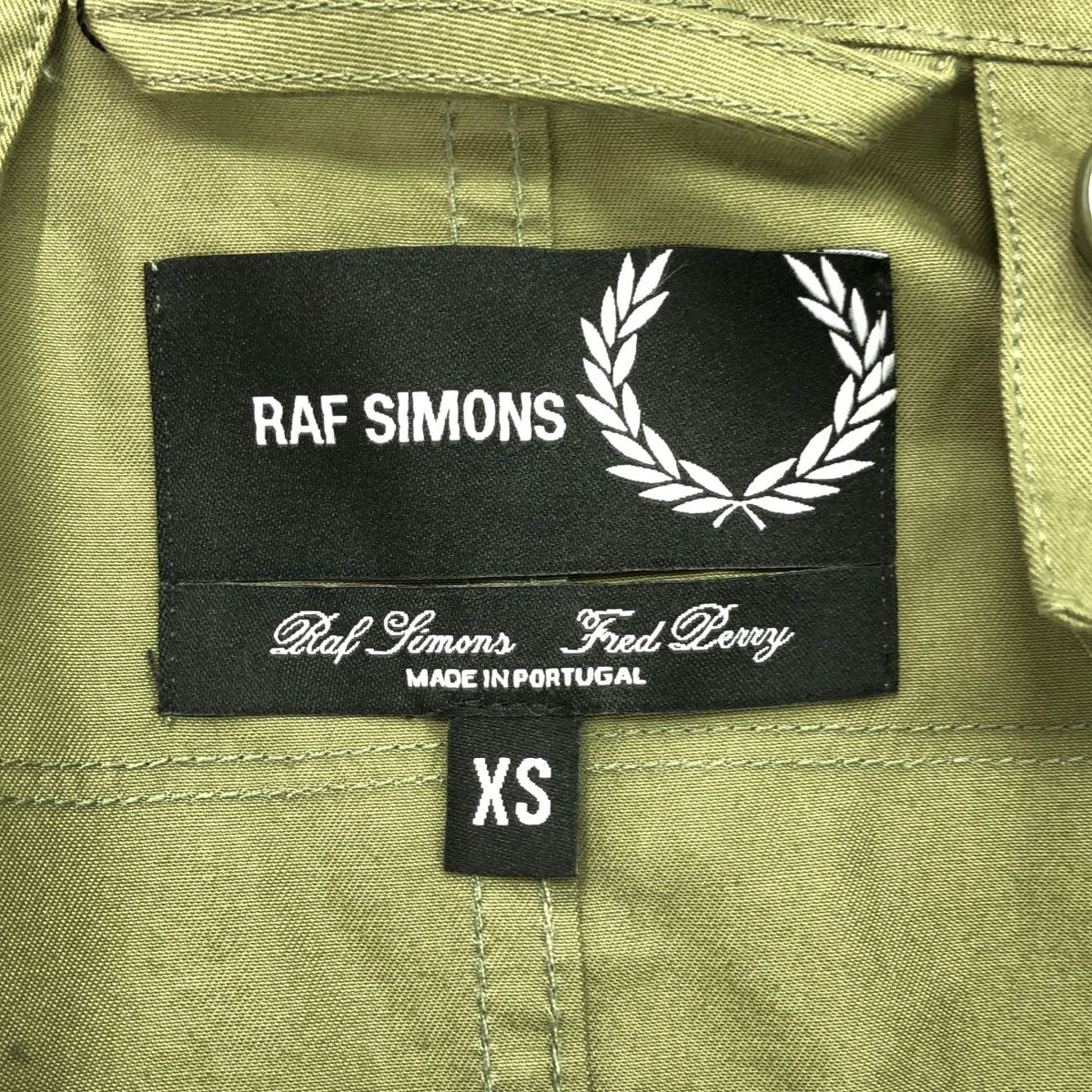 【新品】  RAF SIMONS / ラフシモンズ | 2020AW | ×FRED PERRY DETACHABLE LINER PARKA グラフィック プリントパッチ ライナー付き モッズコート | XS | カーキ | メンズ