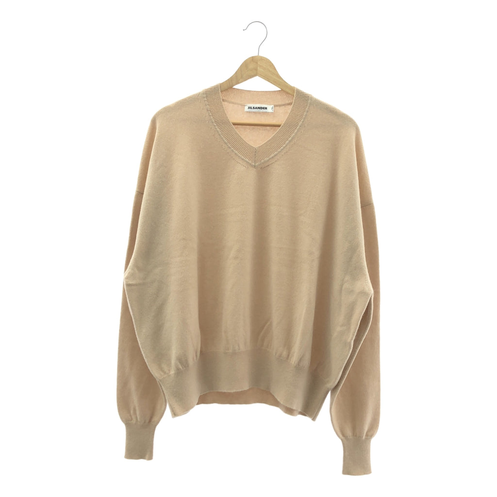 JIL SANDER / ジルサンダー | Vネック カシミヤ ニット | S | レディース