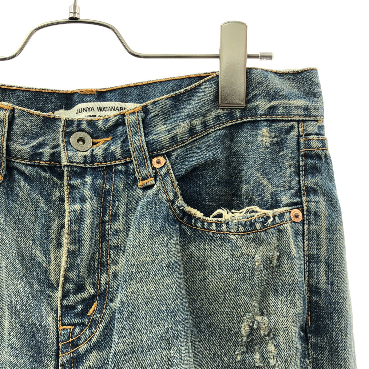 JUNYA WATANABE COMME des GARCONS / 준야와타나베 | 2005AW | denim / 프록키 가공 데미지 데님 팬츠 | L |