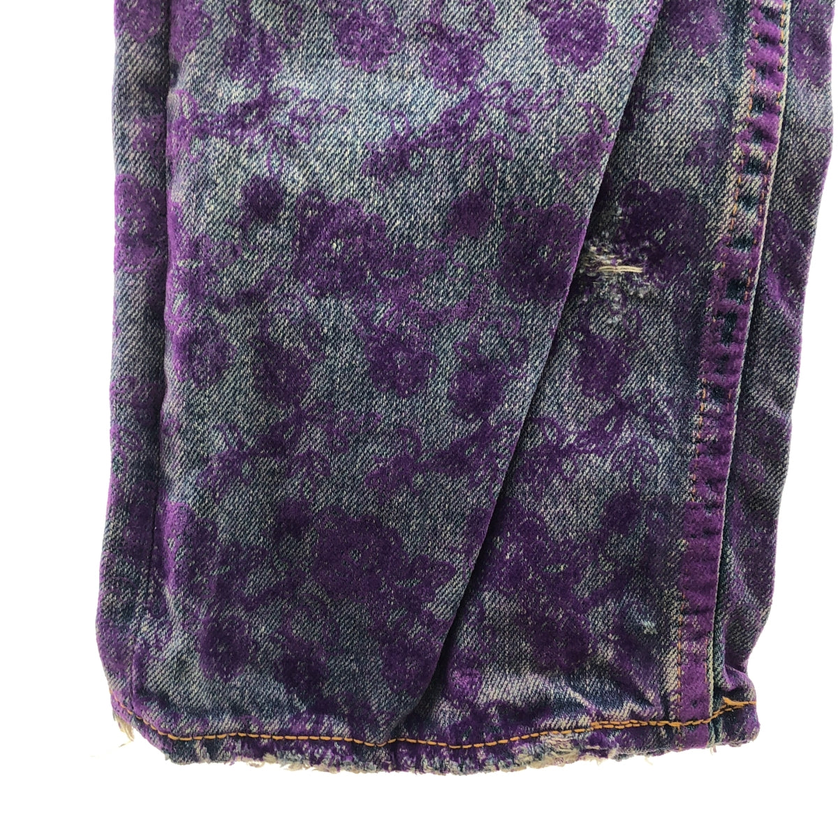 JUNYA WATANABE COMME des GARCONS / 준야와타나베 | 2005AW | denim / 프록키 가공 데미지 데님 팬츠 | L |