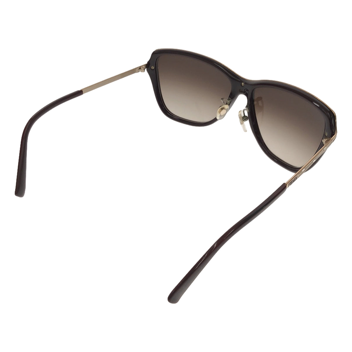 FENDI / 펜디 | FS5300R 메탈 콤비네이션 선글라스 | 59□14-604 | 브라운 | 여성